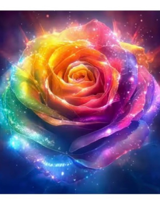 Other - Diamond Painting Kit 30x30 Rainbow Rose Full Drill DIY Art
